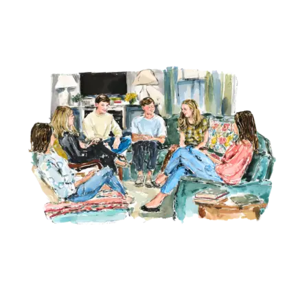 Adolescents in group programme processing emotions