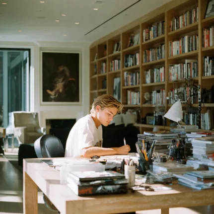 Teenage boy private education and therapy studying