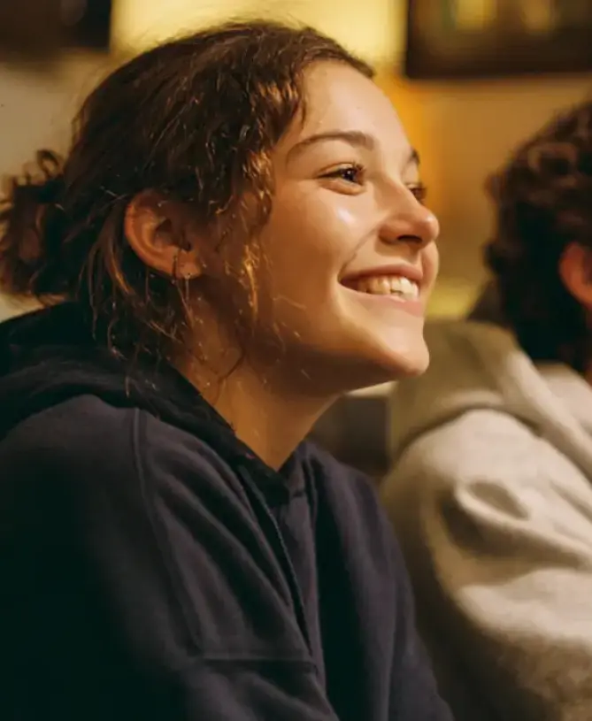 Happy teenager at a mental health residential facility