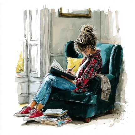 Teenager journalling feelings using emotional regulation tehcnique