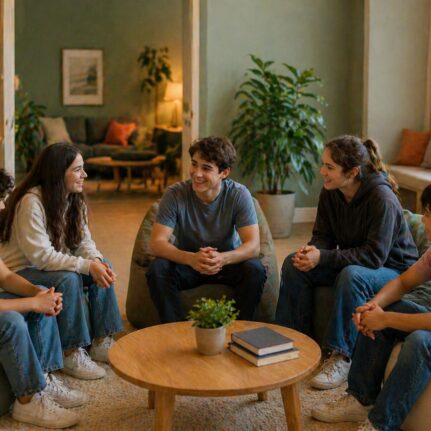 Adolescent residential support group