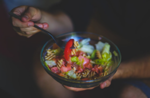 Healthy salad bowl with vegetables