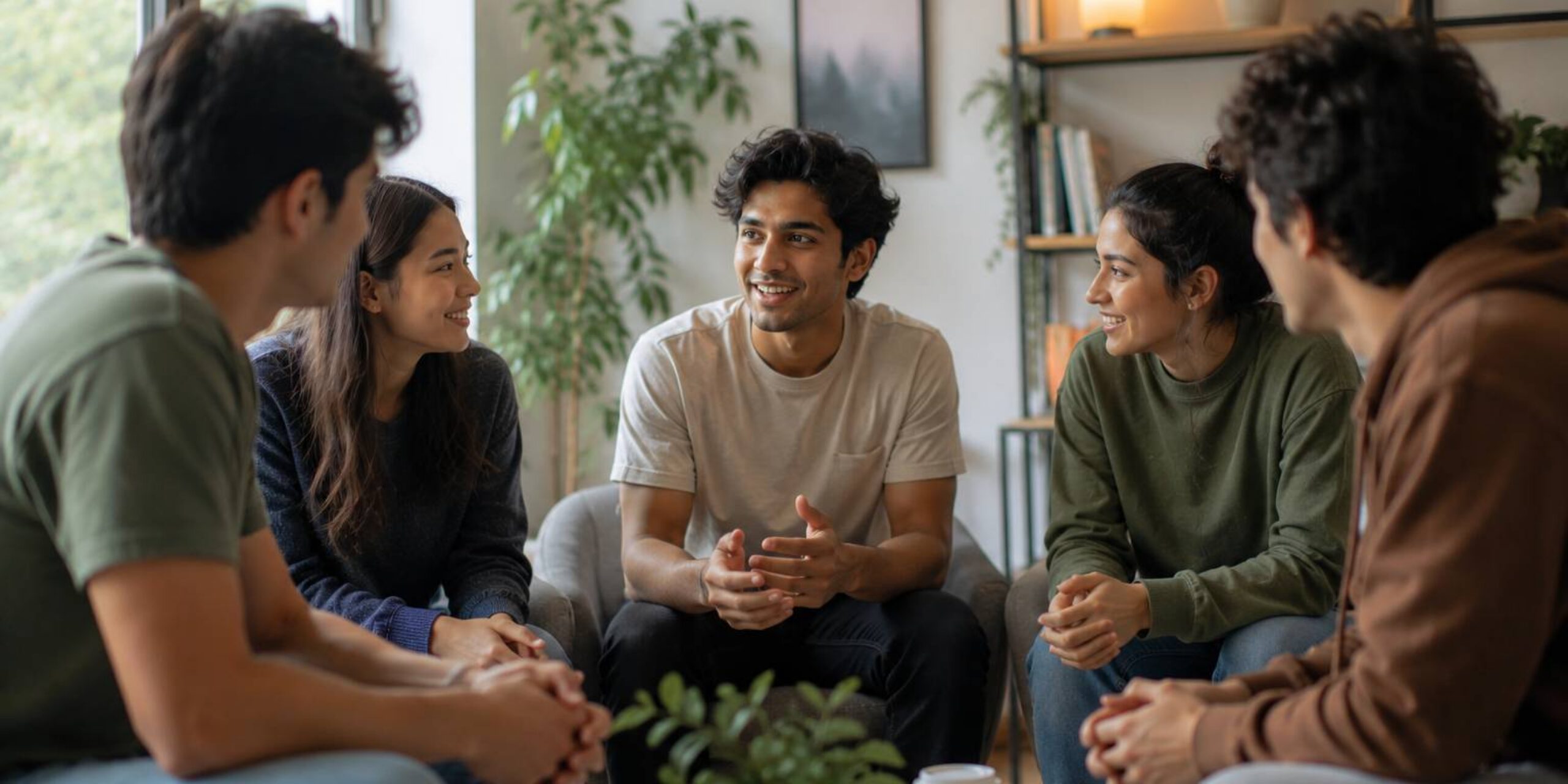 Young adults support discussion group