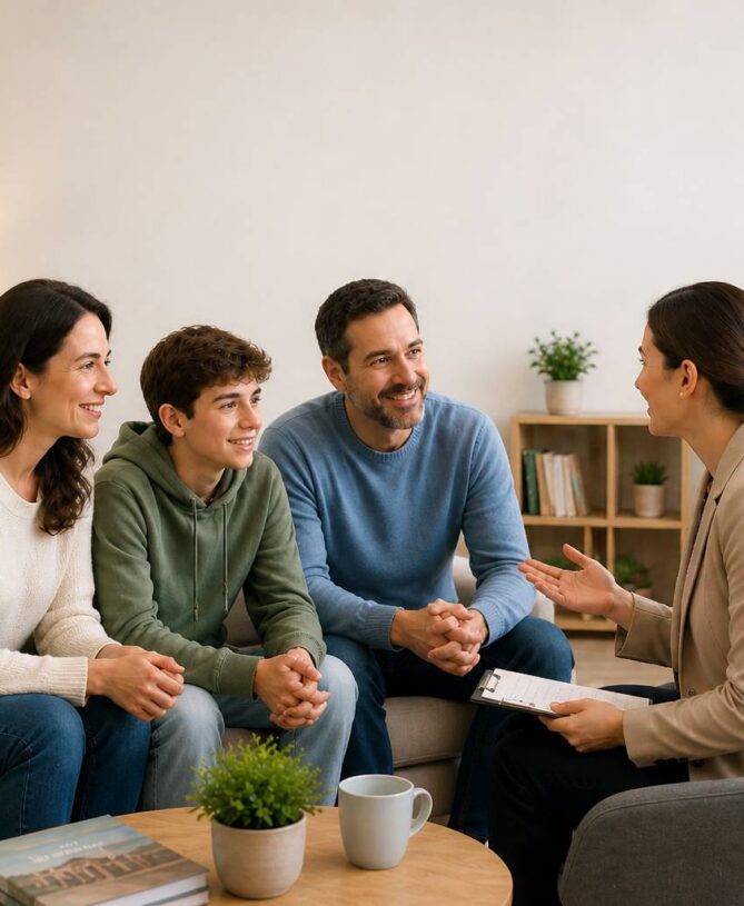 family consultation with support advisor