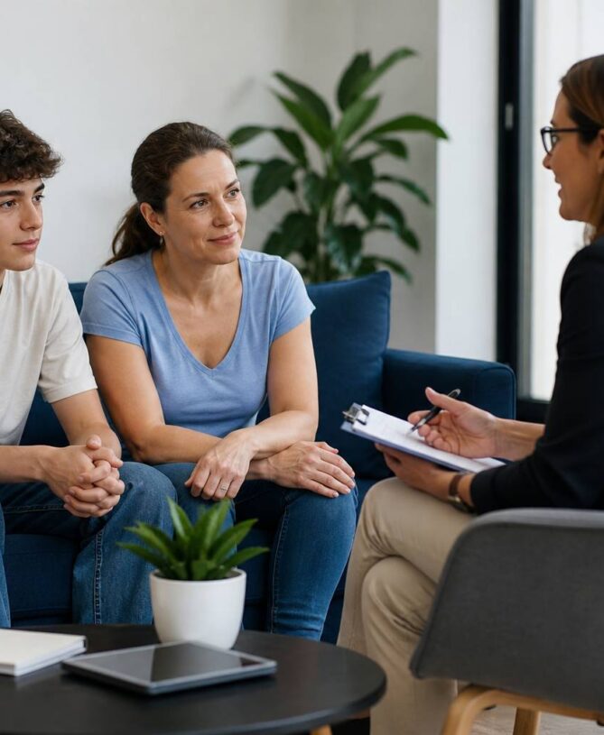 family consultation with support professional