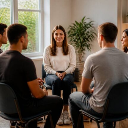 support group calm discussion circle