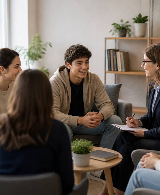 support group positive discussion session