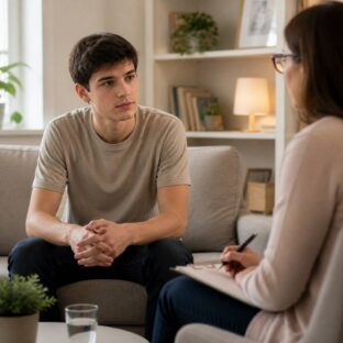 supportive counseling session calm environment