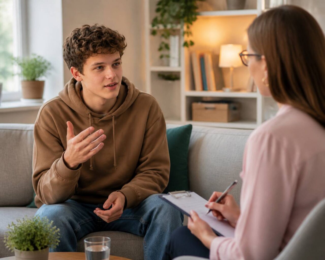 teen counseling supportive conversation session