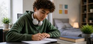 young adult focused study desk
